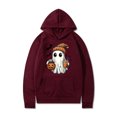 thumbnail image 4 of Hoodie for Women Halloween Ghost Graphic Pullover Hooded Sweatshirts Fall Casual Long Sleeve Soft Fleece Hoody Jackets with Kangaroo Pocket Ladies' Halloween Party Costumes, 4 of 5