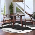 thumbnail image 3 of Round Rugs 7Ft, Black Grey Ombre Round Area Rug Washable Indoor Throw Carpet, Abstract Moire Art Modern Geometric Large Non Slip Circle Rug for Dining Room Playroom Home Decor Aesthetic, 3 of 8