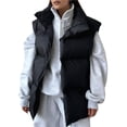thumbnail image 1 of Gilet Matelassé Sans Manches à Col Montant pour Femmes avec Fermeture Éclair Complète, 1 of 10