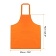 thumbnail image 2 of Unique Bargains 4pcs Kitchen Cooking Aprons 75x65cm Polyester Artist Painting Apron with 2 Pockets for Women Men Chef, Orange, 2 of 5
