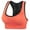 Orange, variant on Racerback Sports Bras for Women Plus Size Push Up Athletic Wireless Bra Full Coverage Everyday Yoga Workout Bralettes, Black, L