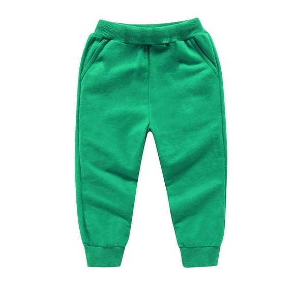 Boys Sweatpants Joggers Cotton Sport Sweatpants Joggers Pants with Pocket Children's Solid Color Elastic Waist Pants Ankle Binding Pants 0-13 Years