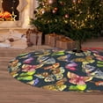 thumbnail image 6 of Lsque Butterfly Wild Insect Print Christmas Tree Skirt, Tree Skirt with Ties or Velcro, Perfect for Holiday Decorations, Halloween, and New Year-36", 6 of 7
