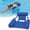 Blue, variant on HYwys Inflatable Water Swimming Chair Folding Pool Float Seat Backrest Bed Inflatable Swimming Chair