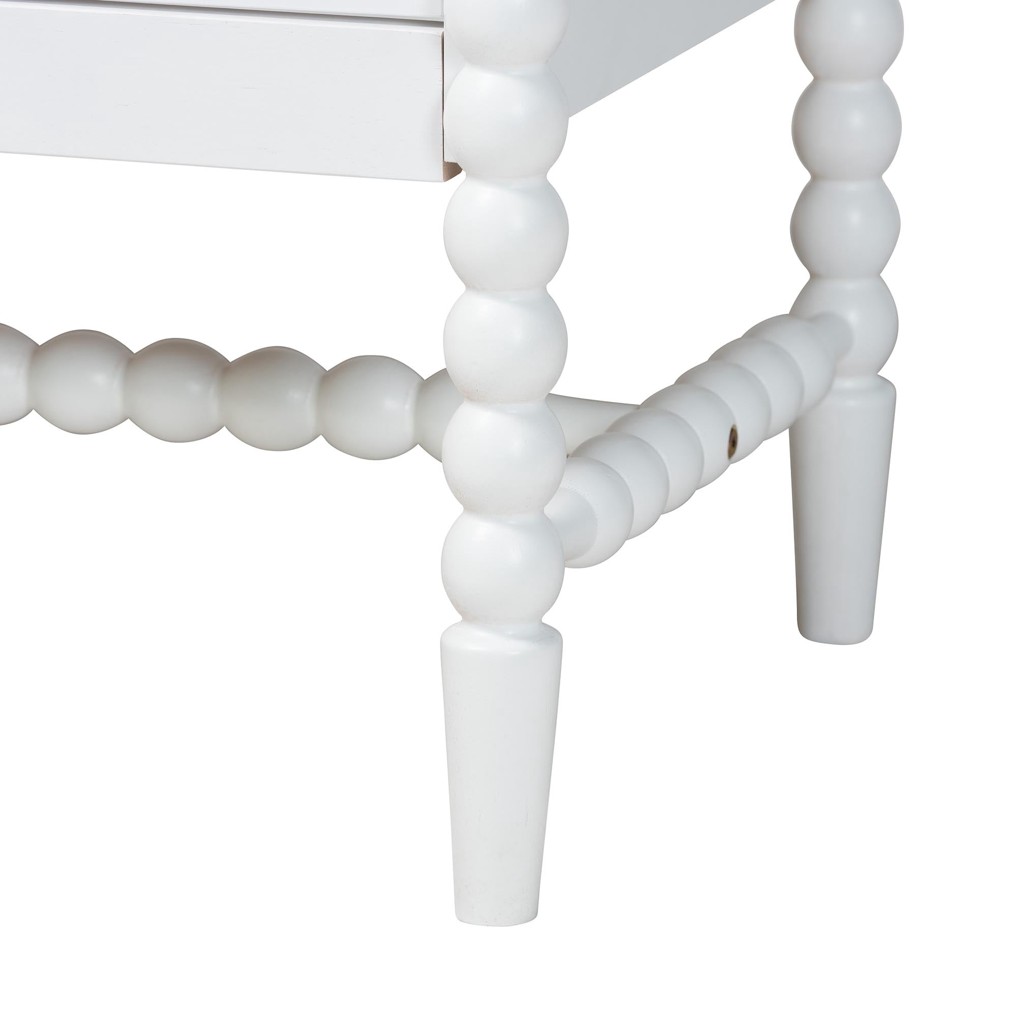 Baxton Studio Brantley Modern Farmhouse Bedroom Set, King, 4-Piece, White