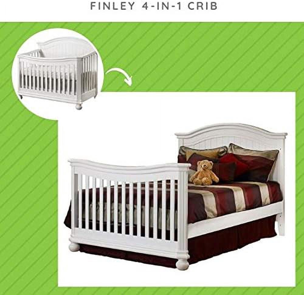 Full-Size Conversion Kit Bed Rails for Sorelle Cribs (White, Model #215)