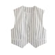 thumbnail image 3 of Pantalones Traje de moda de 2 piezas para mujer Traje elegante a rayas Cómodo ajustado para oficina Traje de viaje Cgtredaw Blanco S para Mujer, 3 of 9