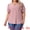 Pink, variant on Women's Plus Tops Hollow Casual V Neck Short Sleeve Summer Blouse Shirts 1X White