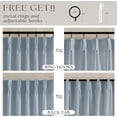thumbnail image 5 of SUSIELADY Linen Curtains 84 Inch, Pinch Pleated 2 Panels, Semi Sheer Light Filtering Drapes for Living Room Bedroom, Farmhouse Window Treatment, Back Tab or Rings, Dusty Blue, 5 of 9