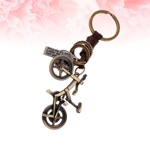 FOMIYES 1Pc Golden Retro Bicycle Keyring Durable Alloy Keychain Pendant for Hanging Keys and Bag Decoration
