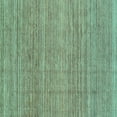 thumbnail image 1 of Ahgly Company Machine Washable Indoor Square Abstract Turquoise Blue Modern Area Rugs, 7' Square, 1 of 4
