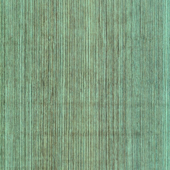 Ahgly Company Machine Washable Indoor Square Abstract Turquoise Blue Modern Area Rugs, 7' Square