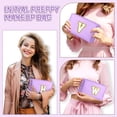 thumbnail image 5 of YOOLIFE Preppy Stuff Cute Makeup Bag Small Cosmetic Bag Travel Toiletry Bag, Personalized Birthday Wedding Gifts for Mom Teacher Friends Bridesmaids, Preppy Travel Stuff for Girls (Purple N), 5 of 7