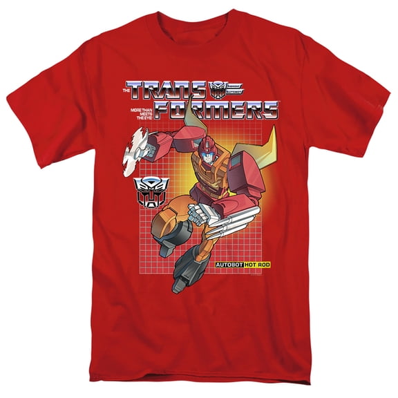 Transformers Hot Rod Unisex Adult T Shirt, Red, 6X-Large