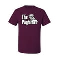 thumbnail image 2 of Wild Bobby,The Pugfather Funny Godfather Movie Logo Pug Parody, Father's Day, Men Graphic Tees, Maroon, Small, 2 of 3