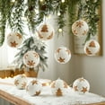 thumbnail image 6 of Boovnll Christmas Ball Ornaments, 3.1" Shatterproof White Velvet Foam Hanging Pendants Christmas Balls for Holiday Xmas Tree Wedding Party Decor Christmas Ornaments, Christmas Decorations, 6 of 9