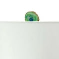 thumbnail image 2 of Parks 30 Inch Table Lamp With Agate Slices and Linen Drum Shade, White- Saltoro Sherpi, 2 of 5