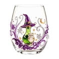 thumbnail image 2 of Difdany 2D Halloween Artisan Glassware Collection, Clear Halloween Icon Drinking Glass with Black Cat Owl Candy Ghost Pumpkin and Web Artwork for Drinks Home Decor and Gifting, 2 of 9