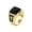 Gold, variant on Men's Stainless Steel Punk Black Onyx Gemstone Cross Religious Engagement Ring Silver Size 9