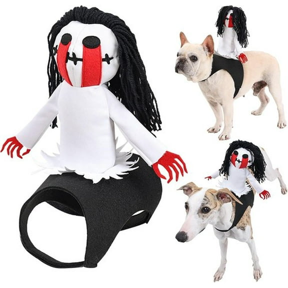 Colourtree Dog Halloween Saddle Costume Dog Ghost Riding Costume Pet Transformation Ghost Clothes Halloween Cosplay Party Dressing Up Outfit