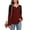 Wine Red Black, variant on Anyjoin Women's Long Sleeve Tunic Tops V Neck Color Block Tops Loose Casual Blouse