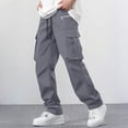 thumbnail image 2 of Hinvhai Hiking Pants Men Lightweight Quick-Dry - Water Resistant Stretch Travel Cargo Pants with Muti Pockets for Outdoor Fishing Dark Gray, 2 of 9