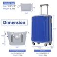 thumbnail image 5 of 20 Inch 3-Piece Carry On Luggage Set - Lightweight ABS Hardshell Suitcase with Spinner Wheels for Business Travel & Weekend Getaways,Dazzling Blue, 5 of 13
