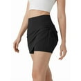 thumbnail image 3 of Women'S 2-in-1 Convertible Athletic Skirt with Drawstring - Knee-Length Skort with Pockets for Sports & Casual Black L, 3 of 8
