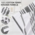 thumbnail image 2 of Simmore Kitchen Towels 18"x28"(6 Pack, Grey), Large Cotton Striped Hand Towels Kitchen with Hanging Loop, Reusable Absorbent Dish Cloths for Washing Dishes, 2 of 8