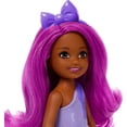thumbnail image 3 of Barbie Royal Chelsea Small Doll with Pink Hair Wearing Removable Skirt, Shoes & Purple Bow Headband, 3 of 5