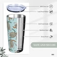 thumbnail image 4 of Sea Turtle Tumbler 20oz Blue Ocean Beach Stainless Steel Insulated Tumblers with Lid and Straw Animal Travel Coffee Mug Tea Wine Cups Water Bottle Gifts for Men Women Turtle Lover, 4 of 6