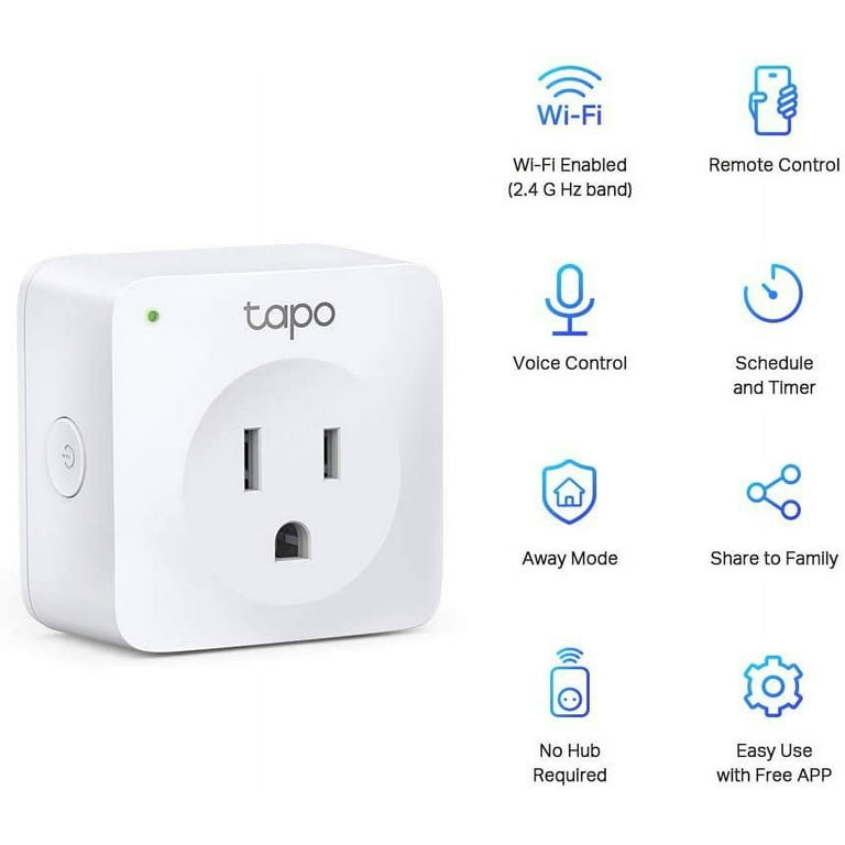 TP-Link Tapo Smart Plug Mini, Smart Home Wifi Outlet Works with Alexa Echo  & Google Home, No Hub Required, New Tapo APP Needed (P100 4-pack) 