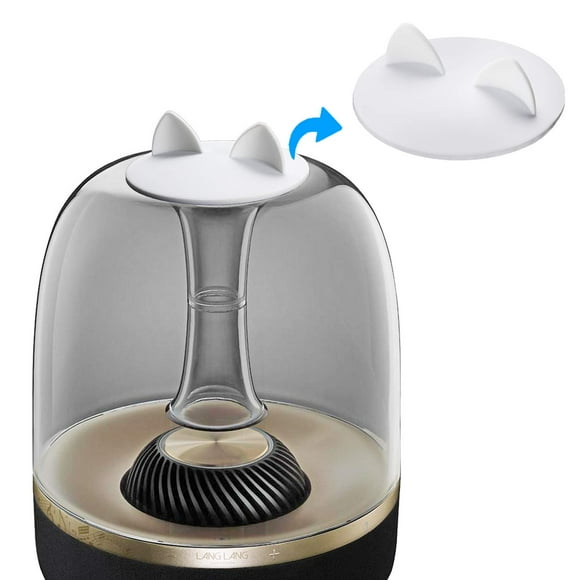 HK Aura Studio 3 Speaker Anti-dust Cover - Silicone Lip for Harman Kardon Soundsticks 4 and Aura Studio 4 Bluetooth Transparent Speaker System (Cat White)