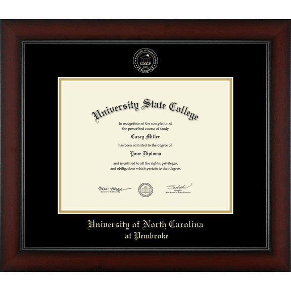 University of North Carolina at Pembroke Diploma Frame, Document Size 11" x 8.5"