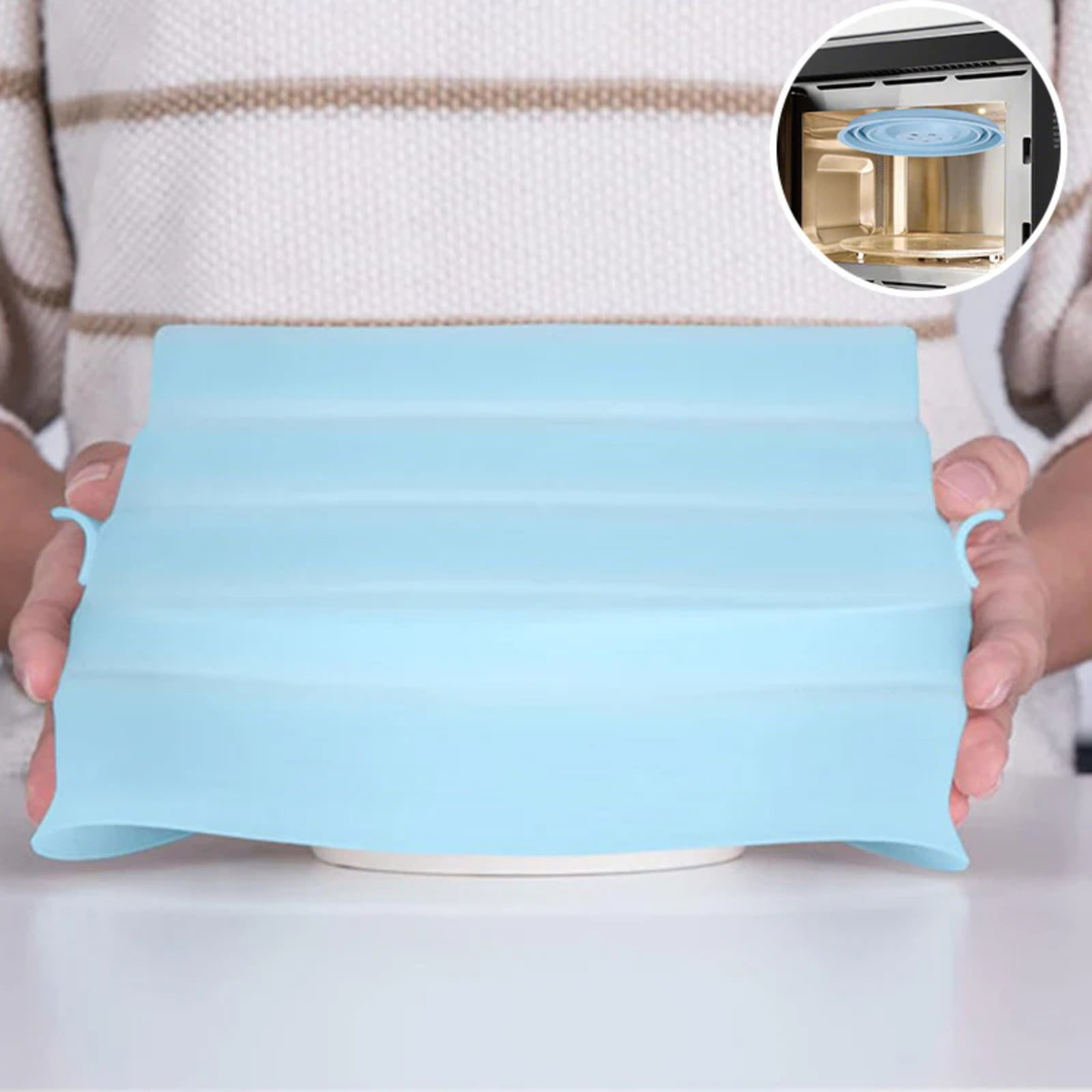 Magnetic Silicone Microwave Splatter Cover Heat Resistant Food Cover For Microwave Dishwasher Safe Plate Cover BPA-Free Microwave Guard Collapsible Microwave Lid