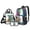 Blue-Guitar Dinosaur, variant on Kuiaobaty 3 Pcs Clear Backpack and Lunch Bag Set for Teen Boys Large Capacity Clear Backpack and Pencil Case Lightweight School Bag with Lunch Box for School Stadium, Water Fire Shark Print