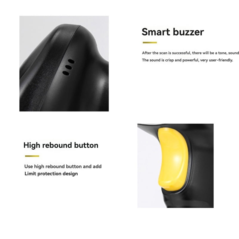 2X Handheld Wireless 1D 2D Scanner Barcode Scanne Wireless Bluetooth 1D 2D QR Code Reader for Supermarket