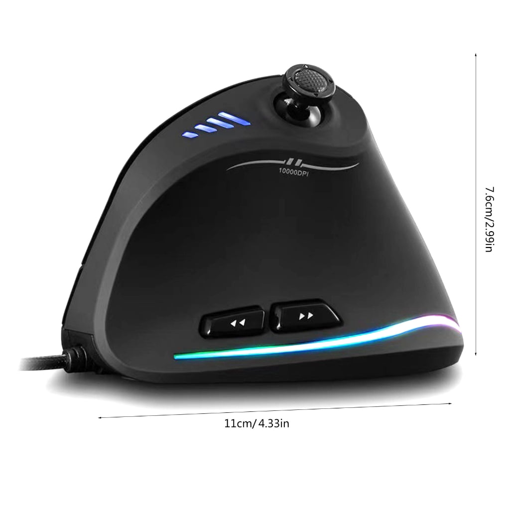 lanema Corded Gaming Mouse with Joystick 10000DPI Programmable Buttons Vertical Ergonomic Mouse Optical Computer Mouse PC Gaming
