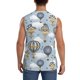 thumbnail image 4 of Balery Balloon Vintage Camisetas sin mangas para hombre, absorbe la humedad y protege contra el mal olor.-X-Large, 4 of 7