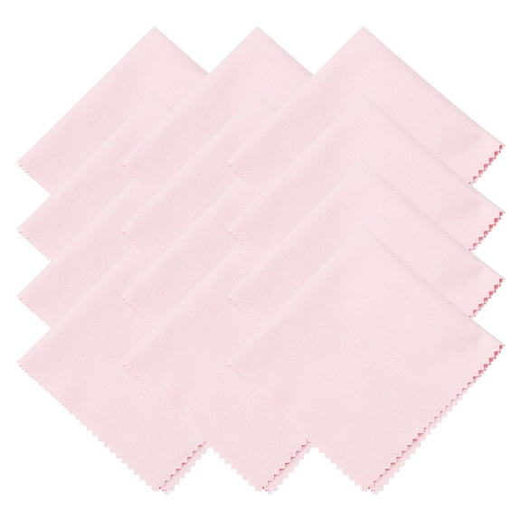 Uxcell 12 Pcs Microfiber Cleaning Cloth for Glasses, 12 x 12 Inch Eyeglass Cleaning Cloth for Electronics Lenses, Pink
