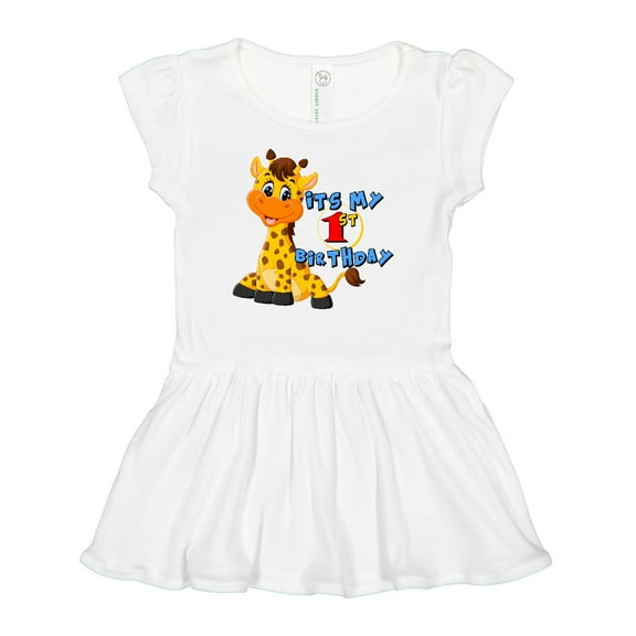 Inktastic 1st Birthday Giraffe Girls Baby Dress