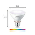 thumbnail image 4 of Philips Smart Wi-Fi Connected LED 75-Watt Equivalent PAR30 Light Bulb, Color, Dimmable, E26 Medium Base (1-Pack), 4 of 7