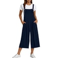 thumbnail image 2 of Hurxie Women's Summer Jumpsuits Boho Wide Leg Overalls Casual Loose Rompers with Pockets 2025 Navy,L, 2 of 7
