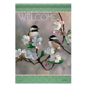 Flag-Garden-Glitter Trends-Cherry Blossom Chickadee (12.5  X 18 )