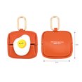 thumbnail image 2 of Monedero con forma de tortilla, cartera plegable de piel sintética, minimonedero para mujeres y niñas, lindo monedero con llavero y broche, 2 of 3