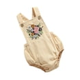 thumbnail image 3 of Bagilaanoe Newborn Baby Girl Rompers Flower Embroidery Sleeveless Bodysuit 3M 6M 9M 12M 18M Infant Summer One Piece Jumpsuit, 3 of 7
