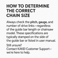 thumbnail image 3 of KAKEI 20 Inch Chainsaw Chain 3/8" Pitch .058" Gauge 72 Drive Links Fits Husqvarna 555, 562XP, 365/ 565, 372XP/ 572XP, 576XP, 390XP, 395XP, 3120XP (3 Chains), 3 of 8