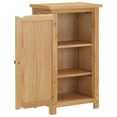 thumbnail image 3 of vidaXL Cupboard Solid Oak Wood Sideboard Side Storage Cabinet White/Light Wood, 3 of 11