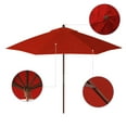 thumbnail image 4 of 9' Grove Series Patio Umbrella With Wood Pole Hardwood Ribs  Push Lift With Sunbrella 2A Jockey Red Fabric, 4 of 5