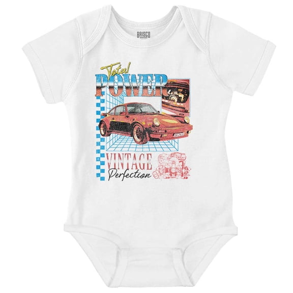 Total Power Vintage Muscle Car Engine Bodysuit Jumper Boys Infant Baby Brisco Brands NB